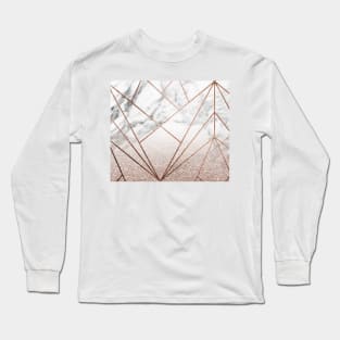 Rose glitter rising geo Long Sleeve T-Shirt